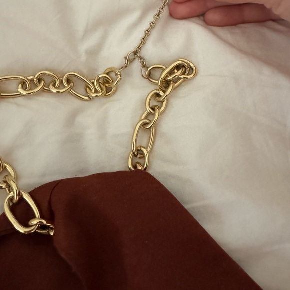 Meshki Esta Chain Halter Twist Crop - Chocolate - Picture 6 of 7